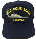 USS POINT LOMA T-AGDS-2 SHIP HAT - NAVY BLUE - Veteran Owned Business - HATNPATCH