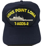USS POINT LOMA T-AGDS-2 SHIP HAT - NAVY BLUE - Veteran Owned Business - HATNPATCH