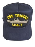 USS Tripoli LHA-7 Ship HAT - Navy Blue - Veteran Owned Business - HATNPATCH