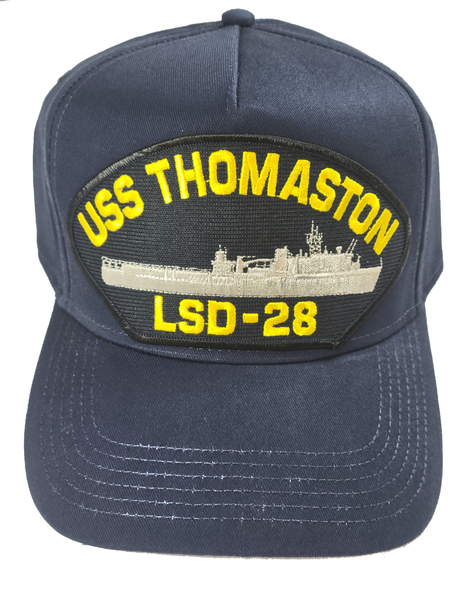 USS Thomaston LSD-28 Ship HAT - Navy Blue - Veteran Owned Business - HATNPATCH