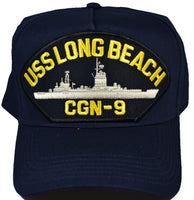 USS LONG BEACH CGN-9 Hat - NAVY BLUE - Veteran Owned Business - HATNPATCH