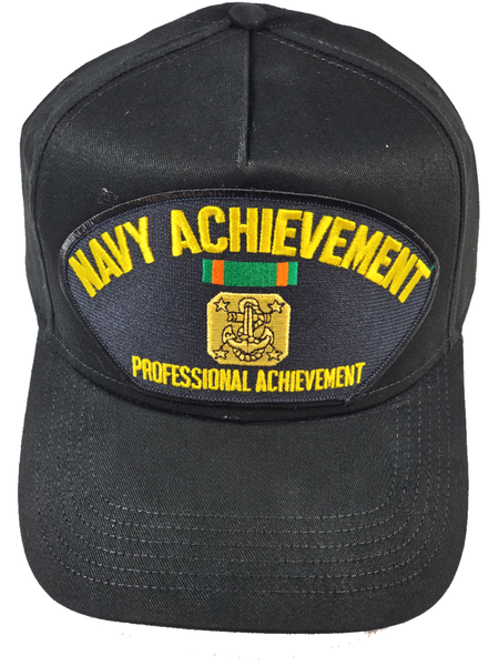 Navy Achievement Professional Achievement HAT - Black - Veteran Owned Business - HATNPATCH