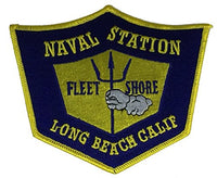 U.S. NAVAL STATION LONG BEACH CALIFORNIA "FLEET SHORE" PATCH - COLOR - Veteran Owned Business - HATNPATCH