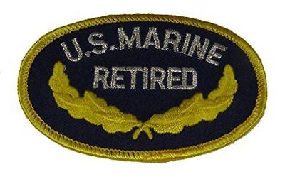 USMC MARINE RETIRED PATCH OAK LEAVES WREATH SCRAMBLED EGGS OFFICER - HATNPATCH