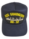 USS Guadalupe AO-32 Ship HAT - Navy Blue - Veteran Owned Business - HATNPATCH