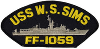 USS W.S. SIMS FF-1059 SHIP PATCH - GREAT COLOR - Veteran Owned Business - HATNPATCH