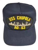 USS Chipola AO-63 Ship HAT - Navy Blue - Veteran Owned Business - HATNPATCH