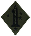 USMC 1ST FIRST MARINE DIVISION MARDIV GUADALCANAL PATCH OD OLIVE DRAB GREEN - HATNPATCH