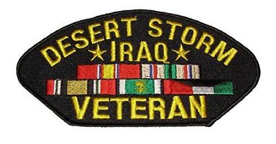 DESERT STORM IRAQ VET W/ CAMPAIGN RIBBONS PATCH ODS OIF GULF WAR IRAQI FREEDOM - HATNPATCH
