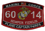 MARINE CORPS 6014 PLANE CAPTAIN F4 RF4 SEMPER FIDELIS MOS PATCH USMC EGA - HATNPATCH