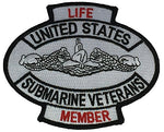 UNITED STATES SUBMARINE VETERAN LIFE MEMBER PATCH - Color - Veteran Owned Business. - HATNPATCH