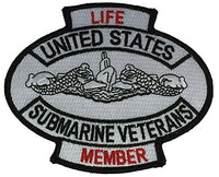 UNITED STATES SUBMARINE VETERAN LIFE MEMBER PATCH - Color - Veteran Owned Business. - HATNPATCH