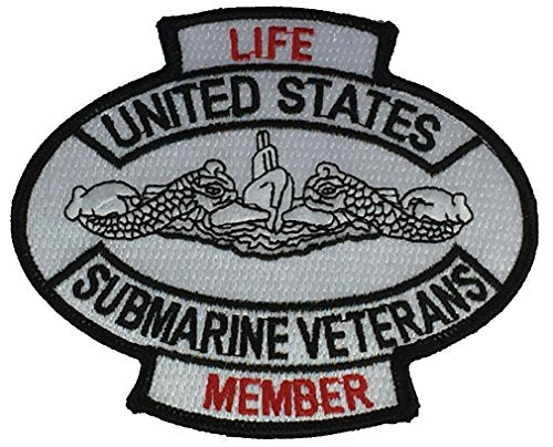 UNITED STATES SUBMARINE VETERAN LIFE MEMBER PATCH - Color - Veteran Owned Business. - HATNPATCH