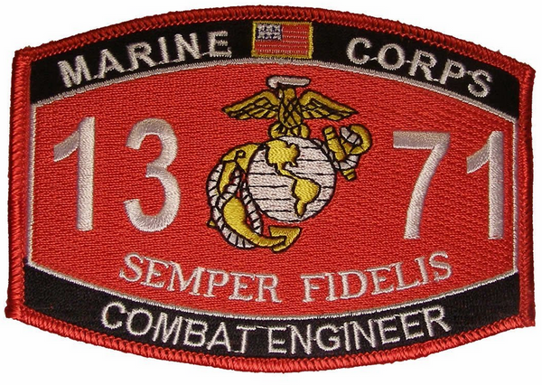 US Marine Corps 1371 Combat Engineer MOS Patch - HATNPATCH