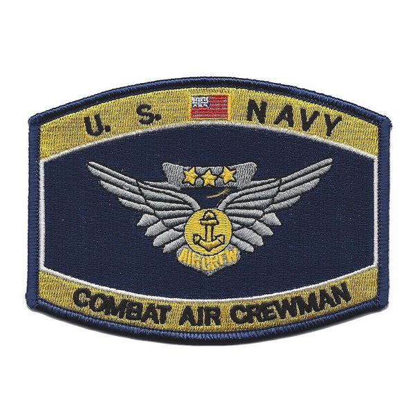 USN NAVY COMBAT AIR CREWMAN BADGE RATING PATCH VETERAN SAILOR RETIRED - HATNPATCH