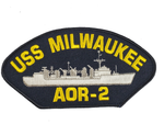 USS Milwaukee AOR-2 Ship Patch - Great Color - Veteran Owned Business - HATNPATCH