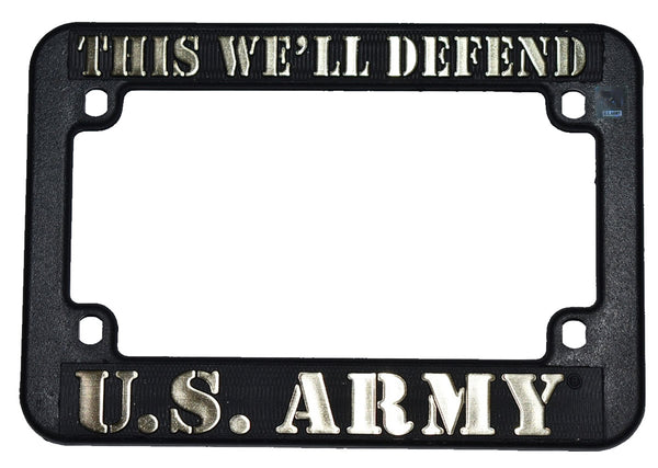 U.S. Army Heavy Plastic Motorcycle License Plate Frame - HATNPATCH