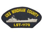 USS Windham County LST-1170 Ship Patch - Great Color - Veteran Owned Business - HATNPATCH