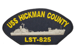 USS Hickman County LST-825 Ship Patch - Great Color - Veteran Owned Business - HATNPATCH