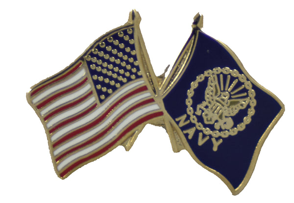 FLAG - NAVY/USA HAT PIN - HATNPATCH