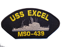 USS EXCEL MSO-439 Ship Patch - Great Color - Veteran Owned Business - HATNPATCH