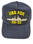 USS Fox CG-33 Ship HAT - Navy Blue - Veteran Owned Business - HATNPATCH