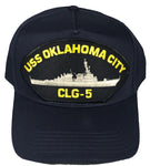 USS OKLAHOMA CITY CLG-5 SHIP HAT - NAVY BLUE - Veteran Owned Business - HATNPATCH