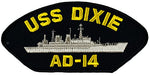 USS Dixie AD-14 Ship Patch - Great Color - Veteran Owned Business - HATNPATCH