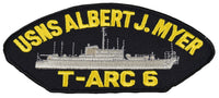 USNS Albert J. Myer T-ARC 6 Ship Patch - HATNPATCH