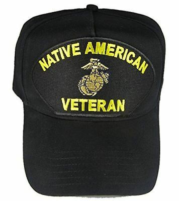USMC MARINE CORPS NATIVE AMERICAN VETERAN HAT INDIAN INDIGENOUS MILITARY SERVICE - HATNPATCH