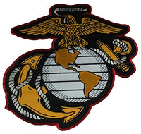 Large Marine Corps Emblem Eagle, Globe Anchor Cutout Patch - Large 10" - Veteran Owned Business - HATNPATCH