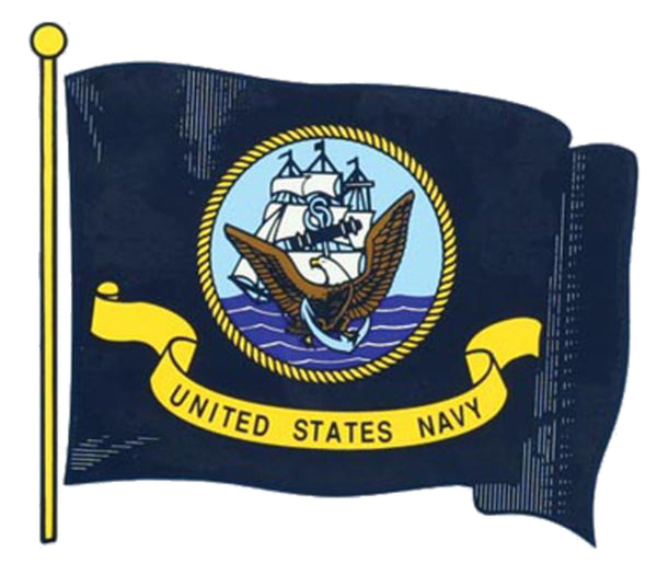 U.S. NAVY FLAG DECAL - HATNPATCH