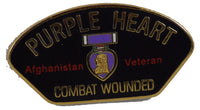 AFGHANISTAN PURPLE HEART COMBAT WOUNDED HAT PIN - HATNPATCH