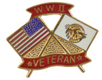 W.W.II VETERAN HAT PIN - HATNPATCH