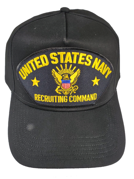 United States Navy Recruiting Command HAT - Black - Veteran Owned Business - HATNPATCH