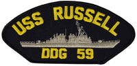 USS RUSSELL DDG-59 SHIP PATCH - GREAT COLOR - Veteran Owned Business - HATNPATCH