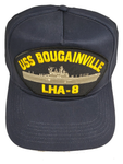 USS Bougainville LHA-8 Ship HAT - Navy Blue - Veteran Owned Business - HATNPATCH