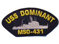 USS Dominant MSO-431 Ship Patch - Great Color - Veteran Owned Business - HATNPATCH