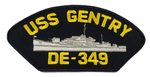 USS Gentry DE-349 Ship Patch - Great Color - Veteran Owned Business - HATNPATCH