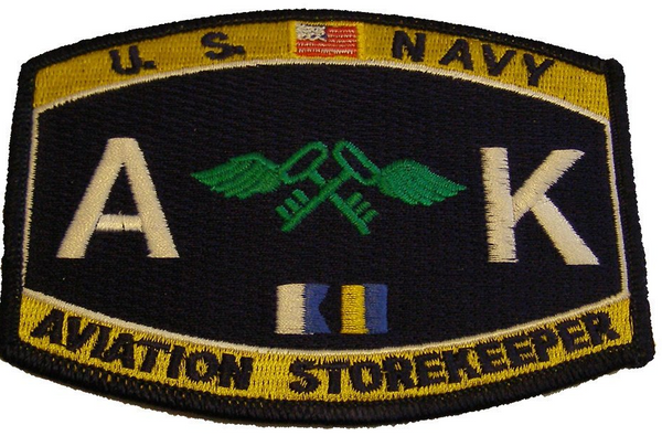 USN NAVY AK AVIATION STORE KEEPER MOS RATING PATCH SAILOR VETERAN - HATNPATCH