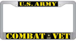 U.S. Army Combat Veteran License Plate Frame - HATNPATCH