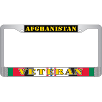 Veteran W/ Afghanistan Campaign Ribbon License Plate Frame - HATNPATCH
