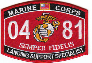 US Marine Corps 0481 Landing Support Specialist MOS Patch - HATNPATCH