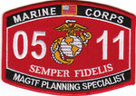 US Marine Corps 0511 Marine Air Ground Task Force Plan MOS Patch - HATNPATCH