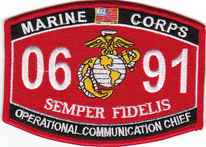 US Marine Corps 0691 Operational Communication Chief MOS Patch - HATNPATCH