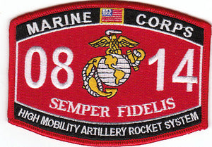 US Marine Corps 0814 High Mobility Artillery Rocket Sy MOS Patch - HATNPATCH