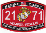 US Marine Corps 2171 Electro-Optical Ordnance Repairer MOS Patch - HATNPATCH