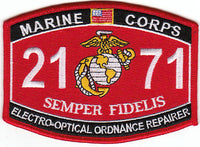 US Marine Corps 2171 Electro-Optical Ordnance Repairer MOS Patch - HATNPATCH